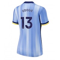 Camiseta Tottenham Hotspur Destiny Udogie #13 Visitante Equipación para mujer 2024-25 manga corta